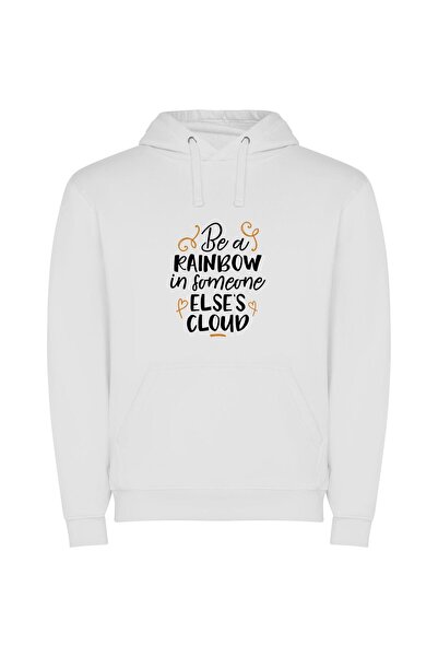 iLovePrints Radiant Nimbus Journey Φούτερ με κουκούλα σε χρώμα Λευκό