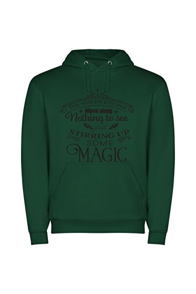 iLovePrints Enchanting String of Magic Φούτερ με κουκούλα σε χρώμα Πράσινο