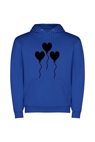 iLovePrints Pixel Noir Character Sprite Φούτερ με κουκούλα σε χρώμα Μπλε