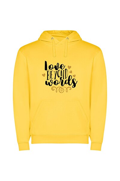 iLovePrints Love's Gold Epitome Φούτερ με κουκούλα σε χρώμα Κίτρινο