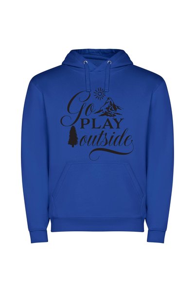 iLovePrints Go Wild, Embrace Nature Φούτερ με κουκούλα σε χρώμα Μπλε