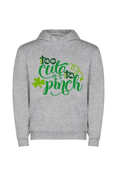 iLovePrints Lucky St Paddy's Greetings! Φούτερ με κουκούλα σε χρώμα Γκρι