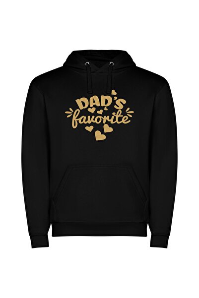 iLovePrints Proud Dad's Fan Favorite Φούτερ με κουκούλα σε χρώμα Μαύρο