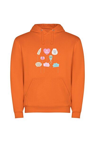 iLovePrints Edible Dreamy Toppers Φούτερ με κουκούλα σε χρώμα Πορτοκαλί