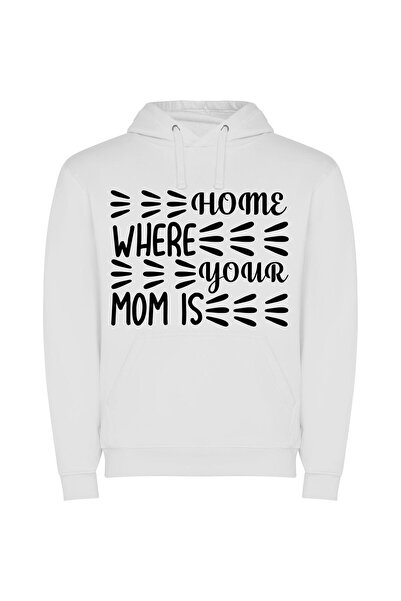 iLovePrints Sentimental Home Portraits Φούτερ με κουκούλα σε χρώμα Λευκό