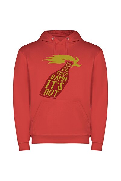 iLovePrints Inferno Elixir: Fiery Perspectives Φούτερ με κουκούλα σε χρώμα Κό...