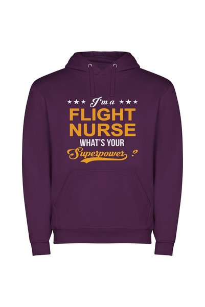 iLovePrints High-Flying Nursing Superhero Φούτερ με κουκούλα σε χρώμα Μωβ