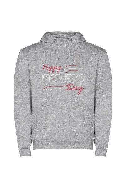 iLovePrints Joyful Mother's Day Greetings Φούτερ με κουκούλα σε χρώμα Γκρι