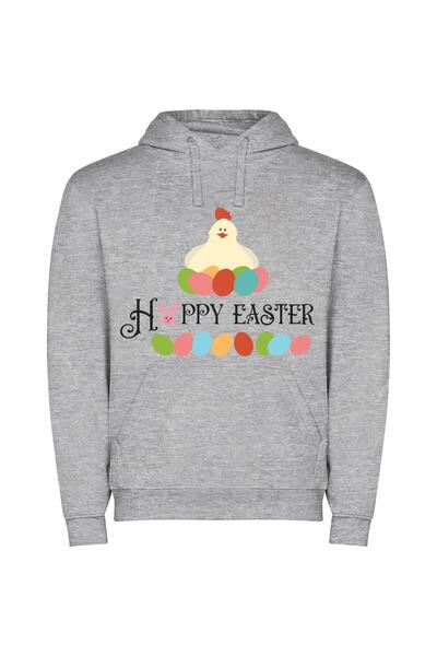 iLovePrints Eggcellent Easter Extravaganza! Φούτερ με κουκούλα σε χρώμα Γκρι