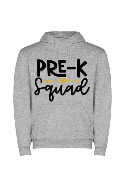 iLovePrints Pre-K Squad Logo Φούτερ με κουκούλα σε χρώμα Γκρι