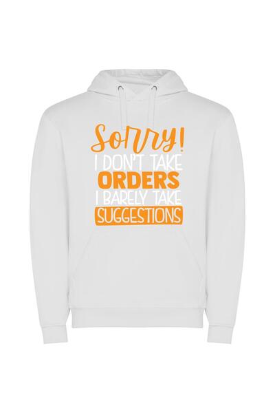 iLovePrints Apologies & Current Orders Φούτερ με κουκούλα σε χρώμα Λευκό
