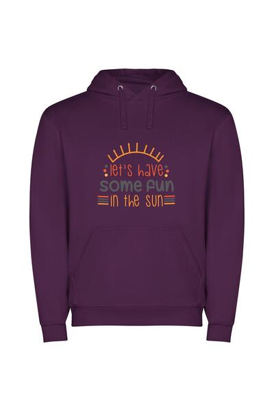 iLovePrints Sunny Fun Escapade Φούτερ με κουκούλα σε χρώμα Μωβ