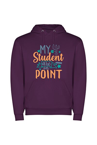 iLovePrints Epsylon's Inspired Student Art Φούτερ με κουκούλα σε χρώμα Μωβ