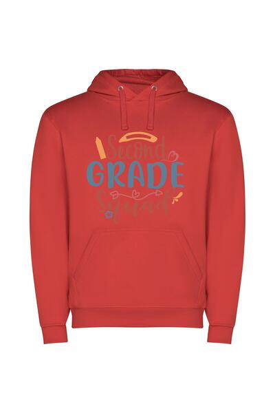 iLovePrints Grade 2 Art Squad Φούτερ με κουκούλα σε χρώμα Κόκκινο