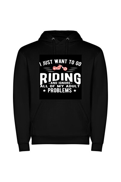 iLovePrints Reckless Bliss: Motorcycle Escapades Φούτερ με κουκούλα σε χρώμα ...