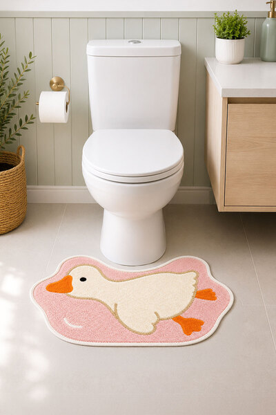 Toronto Home Digital Non-Slip Washable Duck Single Modern Bath Mat Bathroom R...