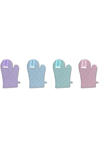 cooke & Miller Pastel Oven Glove Mitt Heat-Resistant, Quilted Cotton Kitchen ...