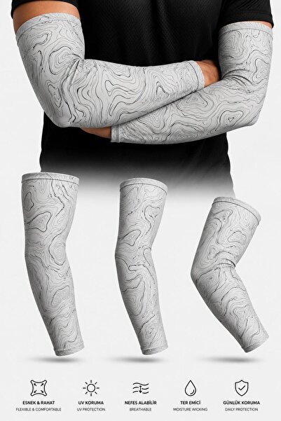 Buffalo Motorcycle Cycling Arm Sleeves Right Left Arm Socks Purple Set