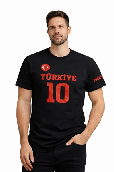 UFC 1985 TOP BRAND Men's Turkey Moon Star Printed Number 10 Jersey Fan T-Shir...