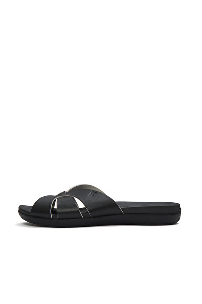 Fitflop Women's Solay Waterproof-Leather Woven Slides