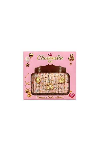 CHOCOGIRL حقيبة بيرلا ميني تويد باللونين الوردي والأبيض للفتيات