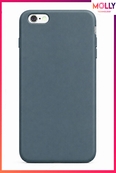 Molly iPhone 6/6S PLUS İçin Kot Mavisi Liquid İçi Kadife Mat Silikon Kılıf