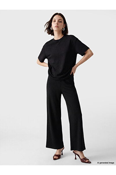 LC Waikiki Lcw Modest Black Stone Soft Touch Women's Trousers