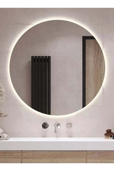 Taimi 60cm Frameless LED Bathroom Makeup Mirror with Anti-Fog, Dimmable & 3 C...