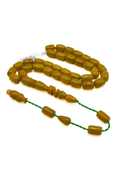 Generic Brand Muski Nakhab Awal Khalakhel Rosary – 33 Beads 8×10.5mm Olive Gr...
