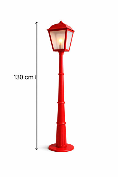 Alfame Tech Retro Sokak Lambası 130 cm LED Aydınlatmalı | Dekoratif Lambader