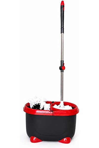 Generic Spin Mop & Bucket Set with Extra Mop Head, 110cm Handle | 100% Microf...