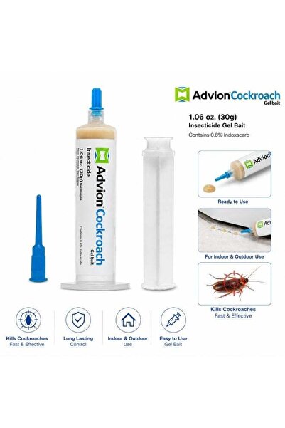 SYNGENTA Advion Cockroach Gel Bait, 30g (1.06 oz.), with Plunger and Tip