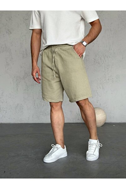 SHANBERWEAR Dokulu Gabardin Erkek Basic Şort