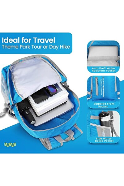 ZOMAKE Lightweight Foldable Backpack - Packable Foldable Rucksack 35L Packabl...