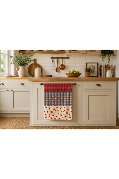 Piloji Decorative Kitchen Towel Plaid Patterned Country Style Kitchen Hand To...