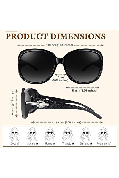 GENERAL Polarized Sunglasses for Women Oversized Sun Glasses Fashion Shades S...