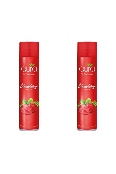 AURA Marketplace Air Freshener Regular - Strawberry - 300 Ml - Set of 02