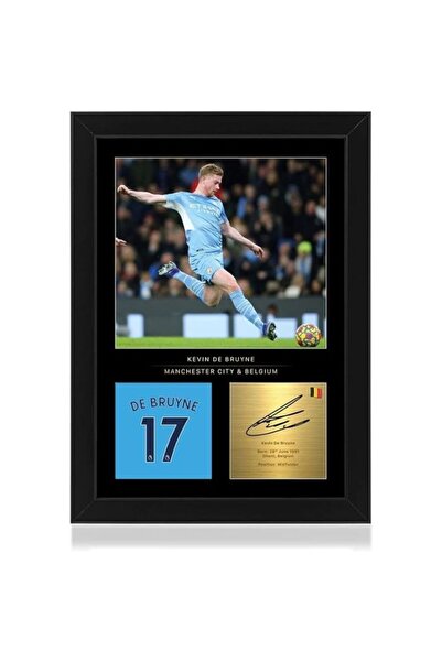 Generic Kevin De Bruyne A4 Framed Photo Display - Reproduced Digital Signatur...