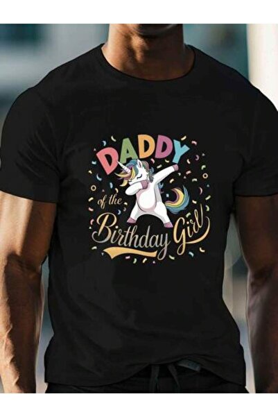 799 تي شيرت رجالي بطبعة "Daddy Of The Girl"، طباعة يونيكورن لطيفة، أكمام قصير...