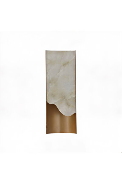 Polaris Wall Light Natural Alabaster Marble with Solid Brass Frame W 076-BB