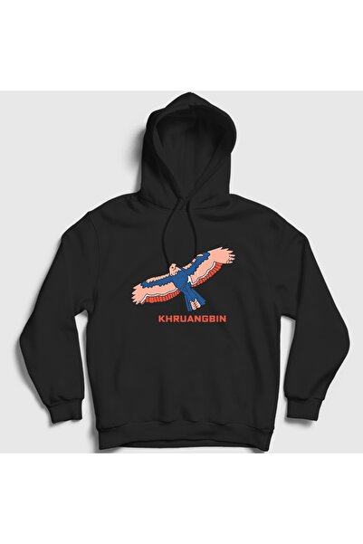 Presmono Unisex Μαύρο Φούτερ με κουκούλα Mordechai Bird Khruangbin Rock 618371tt
