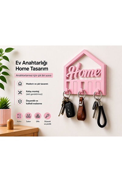 farist Stylish Home Keychain Hanger |   Decorative 3D Printing Wall Key Organ...