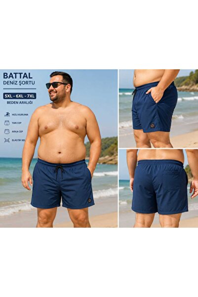 Büyük Beden Erkek Deniz Şortu Erkek Büyük Beden Deniz Şortu Havuz Su Sporları Geniş Beden Aralığı XL-7XL