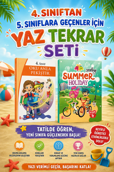 Ata Yayıncılık 4.Sınıftan 5.Sınıflara Geçenler İçin Yaz Tekrar Seti (Oku Anla...