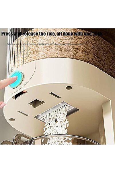 Generic Rice Dispenser, Rice Containers Storage, Sealed Moisture Proof Rice B...