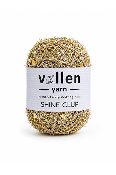 vollen yarn Shine Clup Κλωστή Πλεξίματος Χειροποίητη με Πούλιες και Γκλίτερ 5...