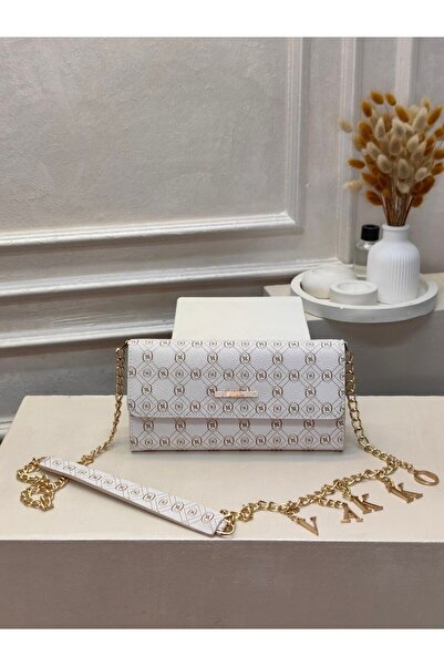serenbutik Kadın Monogram Desenli Zincir Askılı Omuz ve Çapraz Çanta – Çok Bö...