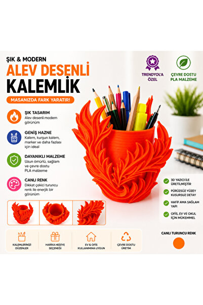 Dekoratif renkli kalemlik