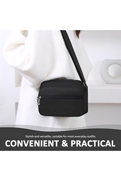 bolivia's Nylon Crossbody Bag, Durable Women Shoulder Bag Featuring Zipper Cl...