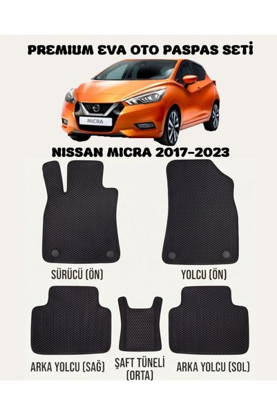 8D OTO PASPASI NİSSAN MİCRA SERİSİ 2017 - 2023 ARACA ÖZEL PREMİUM EVA PASPAS ...